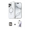 MARSİLYAN™- iPhone 16 Pro Max Kılıf Kıvılcım Form Prime - Siyah Bilvis 3X AR Hayalet Cam Ekran Koruyucu + PVD Metal Kamera Lens - GD
