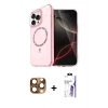 MARSİLYAN™- iPhone 16 Pro Max Kılıf Kıvılcım Form Prime - Siyah Bilvis 3X AR HD Cam Ekran Koruyucu + Pers Alüminyum Kamera Lens - CLTM