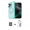 MARSİLYAN™- iPhone 16 Pro Max Kılıf Kıvılcım Form Prime - Siyah Bilvis 3X AR HD Cam Ekran Koruyucu + PVD Metal Kamera Lens - SH