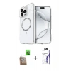 MARSİLYAN™- iPhone 16 Pro Max Kılıf Kıvılcım Form Prime - Siyah Bilvis 3X AR HD Cam Ekran Koruyucu + Raze Metal Kamera Lens - CLTM