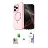 MARSİLYAN™- iPhone 16 Pro Max Kılıf Kıvılcım Form Prime - Siyah Bilvis 3X AR HD Cam Ekran Koruyucu + Raze Metal Kamera Lens - NLGY