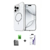 MARSİLYAN™- iPhone 16 Pro Max Kılıf Kıvılcım Form Prime - Siyah Bilvis 3X AR HD Cam Ekran Koruyucu + Raze Metal Kamera Lens - SH