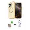 MARSİLYAN™- iPhone 16 Pro Max Kılıf Kıvılcım Form Prime - Siyah Bilvis 3X AR HD Cam Ekran Koruyucu + Raze Metal Kamera Lens - CLTM