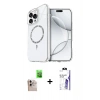 MARSİLYAN™- iPhone 16 Pro Max Kılıf Kıvılcım Form Prime - Siyah Bilvis 3X AR HD Cam Ekran Koruyucu + Raze Metal Kamera Lens - NLGY