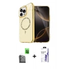 MARSİLYAN™- iPhone 16 Pro Max Kılıf Kıvılcım Form Prime - Siyah Bilvis 3X AR HD Cam Ekran Koruyucu + Raze Metal Kamera Lens - SH