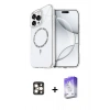 MARSİLYAN™- iPhone 16 Pro Max Kılıf Kıvılcım Form Prime - Siyah Bilvis 5in1 3D Magic Cam Ekran Koruyucu + PVD Metal Kamera Lens - GD
