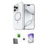 MARSİLYAN™- iPhone 16 Pro Max Kılıf Kıvılcım Form Prime - Siyah Bilvis 5in1 3D Magic Cam Ekran Koruyucu + Raze Metal Kamera Lens - SH