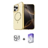 MARSİLYAN™- iPhone 16 Pro Max Kılıf Kıvılcım Form Prime - Siyah Bilvis 5in1 3D Magic Cam Ekran Koruyucu + Pers Alüminyum Kamera Lens - GS