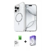 MARSİLYAN™- iPhone 16 Pro Max Kılıf Kıvılcım Form Prime - Siyah Bilvis 5in1 3D Magic Cam Ekran Koruyucu + Raze Metal Kamera Lens - BZ