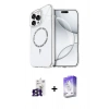MARSİLYAN™- iPhone 16 Pro Max Kılıf Kıvılcım Form Prime - Siyah Bilvis 5in1 3D Magic Cam Ekran Koruyucu + Bilvis Titan Kamera Lens - TMGI