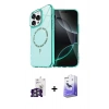 MARSİLYAN™- iPhone 16 Pro Max Kılıf Kıvılcım Form Prime - Siyah Bilvis 5in1 5D Magic Hayalet Cam Ekran Koruyucu + Bilvis Titan Kamera Lens - GS