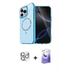 MARSİLYAN™- iPhone 16 Pro Max Kılıf Kıvılcım Form Prime - Siyah Bilvis 5in1 5D Magic Hayalet Cam Ekran Koruyucu + Pers Alüminyum Kamera Lens - GS