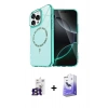 MARSİLYAN™- iPhone 16 Pro Max Kılıf Kıvılcım Form Prime - Siyah Bilvis 5in1 5D Magic Hayalet Cam Ekran Koruyucu + Bilvis Titan Kamera Lens - TMGI