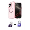 MARSİLYAN™- iPhone 16 Pro Max Kılıf Kıvılcım Form Prime - Siyah Bilvis 5in1 5D Magic Hayalet Cam Ekran Koruyucu + Bilvis Titan Kamera Lens - SH