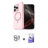 MARSİLYAN™- iPhone 16 Pro Max Kılıf Kıvılcım Form Prime - Siyah Bilvis 5in1 5D Magic Hayalet Cam Ekran Koruyucu + Pers Alüminyum Kamera Lens - GS