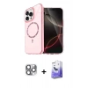 MARSİLYAN™- iPhone 16 Pro Max Kılıf Kıvılcım Form Prime - Siyah Bilvis 5in1 5D Magic Hayalet Cam Ekran Koruyucu + Pers Alüminyum Kamera Lens - GI