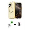 MARSİLYAN™- iPhone 16 Pro Max Kılıf Kıvılcım Form Prime - Siyah Bilvis Hayalet Cam Ekran Koruyucu + Raze Metal Kamera Lens - BZ