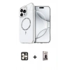 MARSİLYAN™- iPhone 16 Pro Max Kılıf Kıvılcım Form Prime - Siyah Bilvis Hayalet Cam Ekran Koruyucu + PVD Metal Kamera Lens - GD