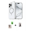 MARSİLYAN™- iPhone 16 Pro Max Kılıf Kıvılcım Form Prime - Siyah Bilvis Hayalet Cam Ekran Koruyucu + Raze Metal Kamera Lens - NLGY