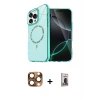 MARSİLYAN™- iPhone 16 Pro Max Kılıf Kıvılcım Form Prime - Siyah Bilvis Hayalet Cam Ekran Koruyucu + Pers Alüminyum Kamera Lens - CLTM
