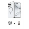 MARSİLYAN™- iPhone 16 Pro Max Kılıf Kıvılcım Form Prime - Siyah Bilvis Hayalet Cam Ekran Koruyucu + Pers Alüminyum Kamera Lens - GS