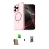 MARSİLYAN™- iPhone 16 Pro Max Kılıf Kıvılcım Form Prime - Siyah Bilvis Hayalet Cam Ekran Koruyucu + Raze Metal Kamera Lens - CLTM