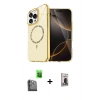MARSİLYAN™- iPhone 16 Pro Max Kılıf Kıvılcım Form Prime - Siyah Bilvis Hayalet Cam Ekran Koruyucu + Raze Metal Kamera Lens - SH