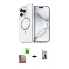 MARSİLYAN™- iPhone 16 Pro Max Kılıf Kıvılcım Form Prime - Siyah Bilvis Hayalet Cam Ekran Koruyucu + Raze Metal Kamera Lens - CLTM
