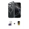 MARSİLYAN™- iPhone 16 Pro Max Kılıf Kıvılcım Form Prime - Siyah Buffer Cam Ekran Koruyucu + Bilvis Titan Kamera Lens - TMGI