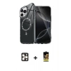 MARSİLYAN™- iPhone 16 Pro Max Kılıf Kıvılcım Form Prime - Siyah Buffer Cam Ekran Koruyucu + PVD Metal Kamera Lens - GD
