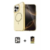 MARSİLYAN™- iPhone 16 Pro Max Kılıf Kıvılcım Form Prime - Siyah Buffer Cam Ekran Koruyucu + PVD Metal Kamera Lens - GD