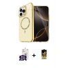 MARSİLYAN™- iPhone 16 Pro Max Kılıf Kıvılcım Form Prime - Siyah Buffer Cam Ekran Koruyucu + Gümüş Bilvis Titan Kamera Lens