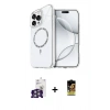 MARSİLYAN™- iPhone 16 Pro Max Kılıf Kıvılcım Form Prime - Siyah Buffer Cam Ekran Koruyucu + Gümüş Bilvis Titan Kamera Lens