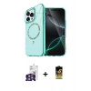 MARSİLYAN™- iPhone 16 Pro Max Kılıf Kıvılcım Form Prime - Siyah Buffer Cam Ekran Koruyucu + Gümüş Bilvis Titan Kamera Lens