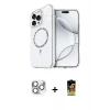 MARSİLYAN™- iPhone 16 Pro Max Kılıf Kıvılcım Form Prime - Siyah Buffer Cam Ekran Koruyucu + Pers Alüminyum Kamera Lens - GS