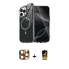 MARSİLYAN™- iPhone 16 Pro Max Kılıf Kıvılcım Form Prime - Siyah Buffer Cam Ekran Koruyucu + Pers Alüminyum Kamera Lens - CLTM