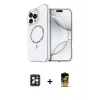 MARSİLYAN™- iPhone 16 Pro Max Kılıf Kıvılcım Form Prime - Siyah Buffer Cam Ekran Koruyucu + PVD Metal Kamera Lens - SH
