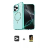 MARSİLYAN™- iPhone 16 Pro Max Kılıf Kıvılcım Form Prime - Siyah Buffer Cam Ekran Koruyucu + PVD Metal Kamera Lens - SH