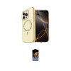 MARSİLYAN™- iPhone 16 Pro Max Kılıf Kıvılcım Form Prime - Siyah Buffer Hayalet Cam Ekran Koruyucu