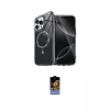 MARSİLYAN™- iPhone 16 Pro Max Kılıf Kıvılcım Form Prime - Siyah Buffer Hayalet Cam Ekran Koruyucu