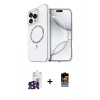 MARSİLYAN™- iPhone 16 Pro Max Kılıf Kıvılcım Form Prime - Siyah Buffer Hayalet Cam Ekran Koruyucu + Bilvis Titan Kamera Lens - SH