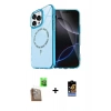 MARSİLYAN™- iPhone 16 Pro Max Kılıf Kıvılcım Form Prime - Siyah Buffer Hayalet Cam Ekran Koruyucu + Çöl Titanyum Raze Metal Kamera Lens