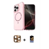 MARSİLYAN™- iPhone 16 Pro Max Kılıf Kıvılcım Form Prime - Siyah Buffer Hayalet Cam Ekran Koruyucu + Pers Alüminyum Kamera Lens - CLTM