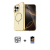MARSİLYAN™- iPhone 16 Pro Max Kılıf Kıvılcım Form Prime - Siyah Buffer Hayalet Cam Ekran Koruyucu + Pers Alüminyum Kamera Lens - GI