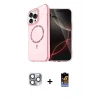 MARSİLYAN™- iPhone 16 Pro Max Kılıf Kıvılcım Form Prime - Siyah Buffer Hayalet Cam Ekran Koruyucu + Pers Alüminyum Kamera Lens - GI