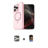MARSİLYAN™- iPhone 16 Pro Max Kılıf Kıvılcım Form Prime - Siyah Buffer Hayalet Cam Ekran Koruyucu + PVD Metal Kamera Lens - GD