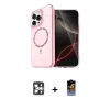 MARSİLYAN™- iPhone 16 Pro Max Kılıf Kıvılcım Form Prime - Siyah Buffer Hayalet Cam Ekran Koruyucu + PVD Metal Kamera Lens - GS