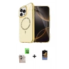 MARSİLYAN™- iPhone 16 Pro Max Kılıf Kıvılcım Form Prime - Siyah Buffer Hayalet Cam Ekran Koruyucu + Raze Metal Kamera Lens - NLGY