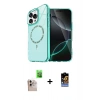 MARSİLYAN™- iPhone 16 Pro Max Kılıf Kıvılcım Form Prime - Siyah Buffer Hayalet Cam Ekran Koruyucu + Raze Metal Kamera Lens - NLGY