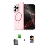 MARSİLYAN™- iPhone 16 Pro Max Kılıf Kıvılcım Form Prime - Siyah Buffer Hayalet Cam Ekran Koruyucu + Raze Metal Kamera Lens - SH